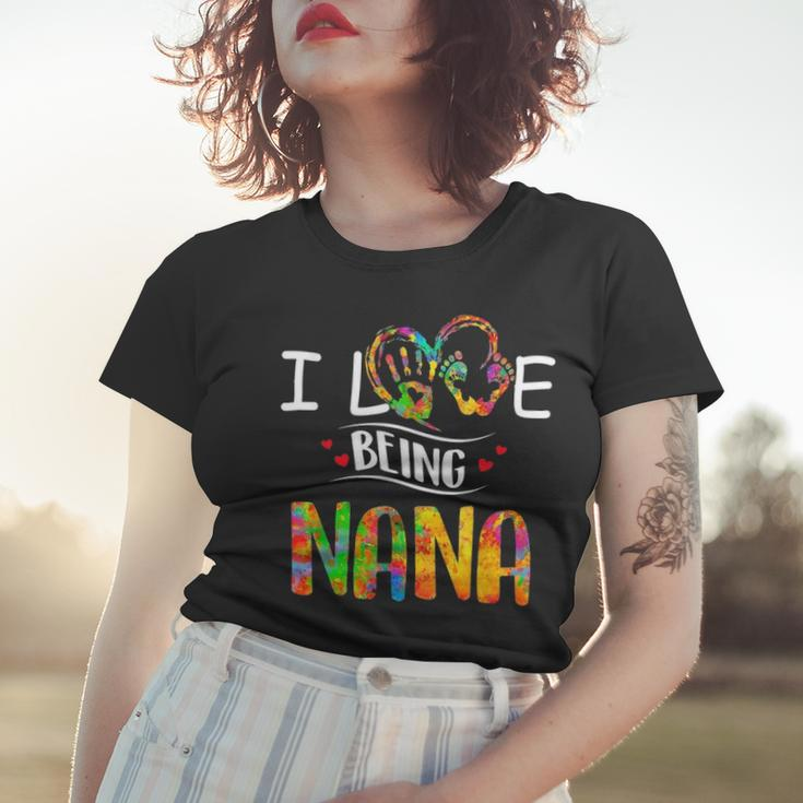 I Love Being A Nana Art Matching Family Mother Day Women T-shirt Gifts for Her
