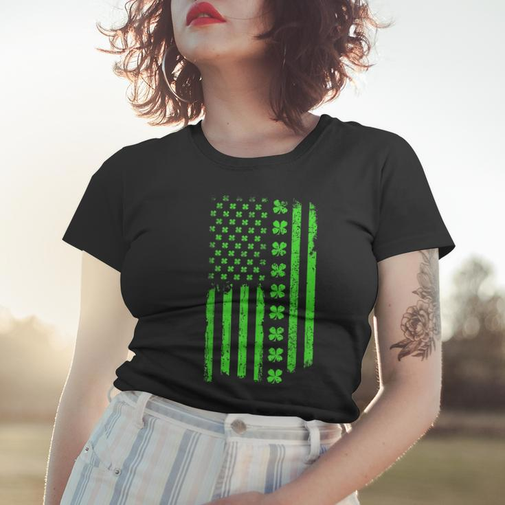 Irish American Shamrock Flag St Patricks Paddy Patty Day V2 Women T-shirt Gifts for Her