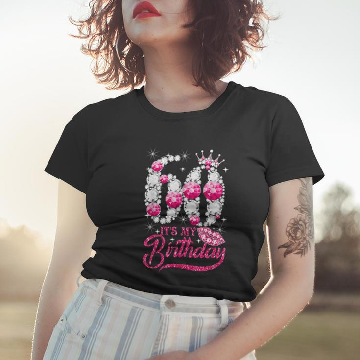 Its My 60Th Birthday Cute Gift Queen 60 Years Old Shoes Crown Diamond Gift Women T-shirt Gifts for Her
