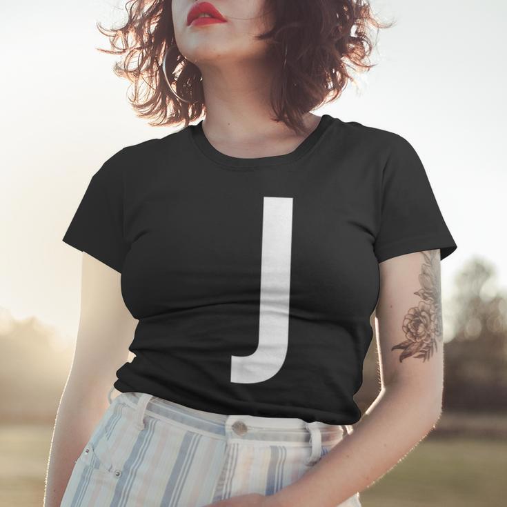 J Buchstabe Zahl Symbol Alphabet Initiale Frauen Tshirt Geschenke für Sie