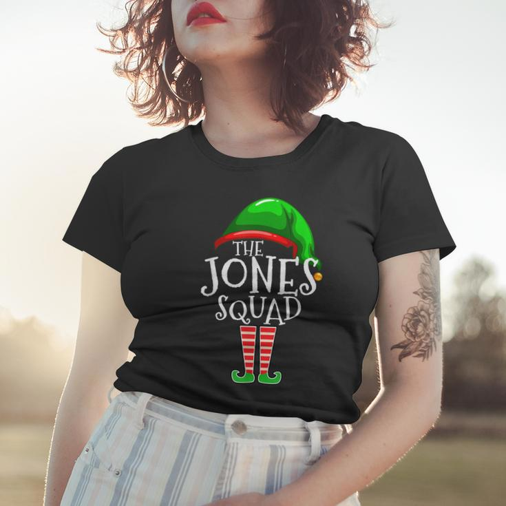 Jones Squad Elf Group Matching Family Name Christmas Gift Women T-shirt Gifts for Her