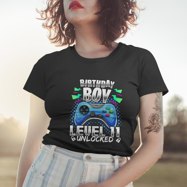Level 11 Unlocked Video Game 11Th Birthday Gamer Gift Boys Tshirt Women T-shirt Gifts for Her