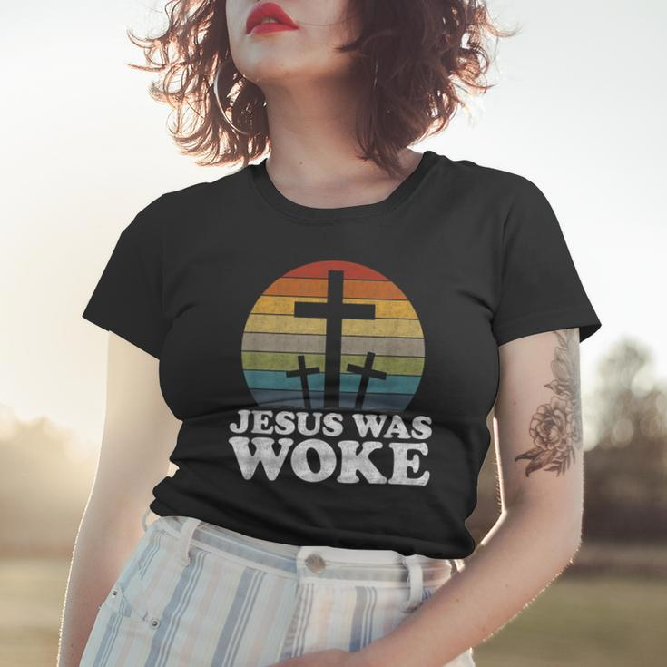Liberal Christian Democrat Jesus Was Woke Women T-shirt Gifts for Her