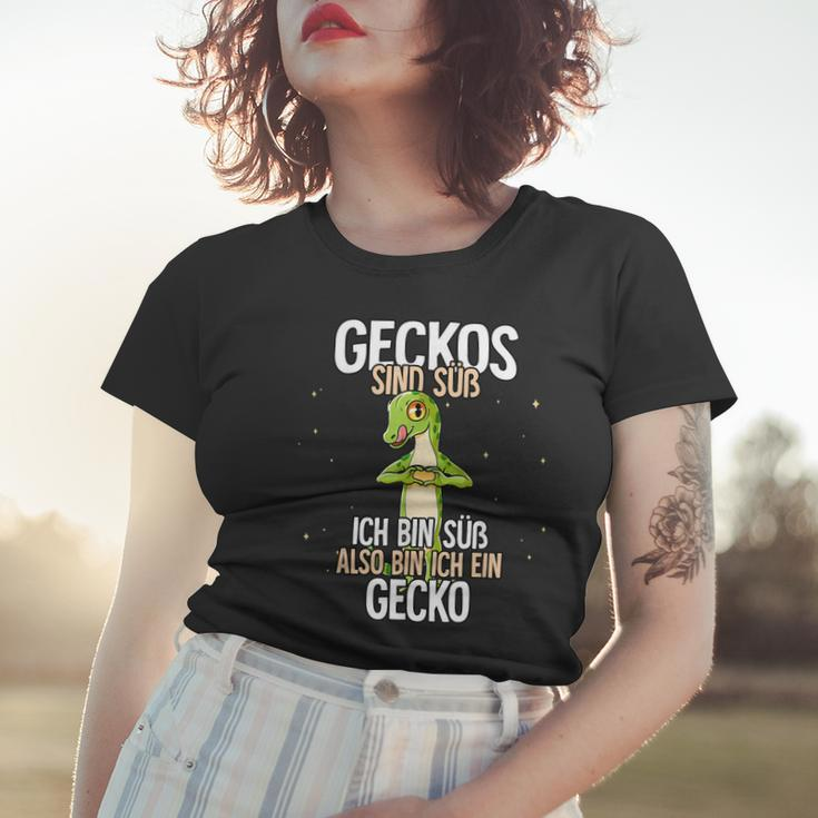 Lustiges Gecko Frauen Tshirt mit Geckos sind süß Spruch, Niedliche Tierliebhaber Tee Geschenke für Sie