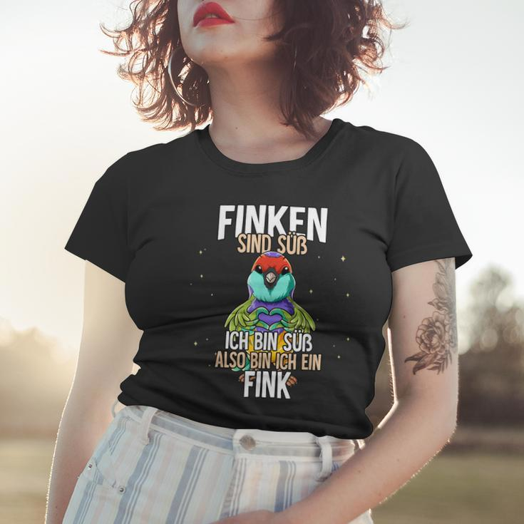 Lustiges Papageien-Frauen Tshirt Finken sind süß, also bin ich ein Fink Geschenke für Sie
