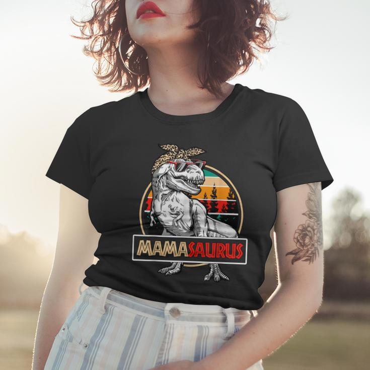 Mamasaurus Dinosaur Mom Vintage Leopard Bandana Mother Gift Women T-shirt Gifts for Her