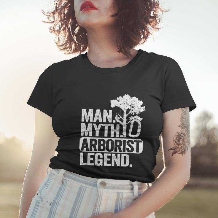 Man Myth Arborist Legend Tree Climbing Dad Funny Arborist Gift Women T-shirt Gifts for Her