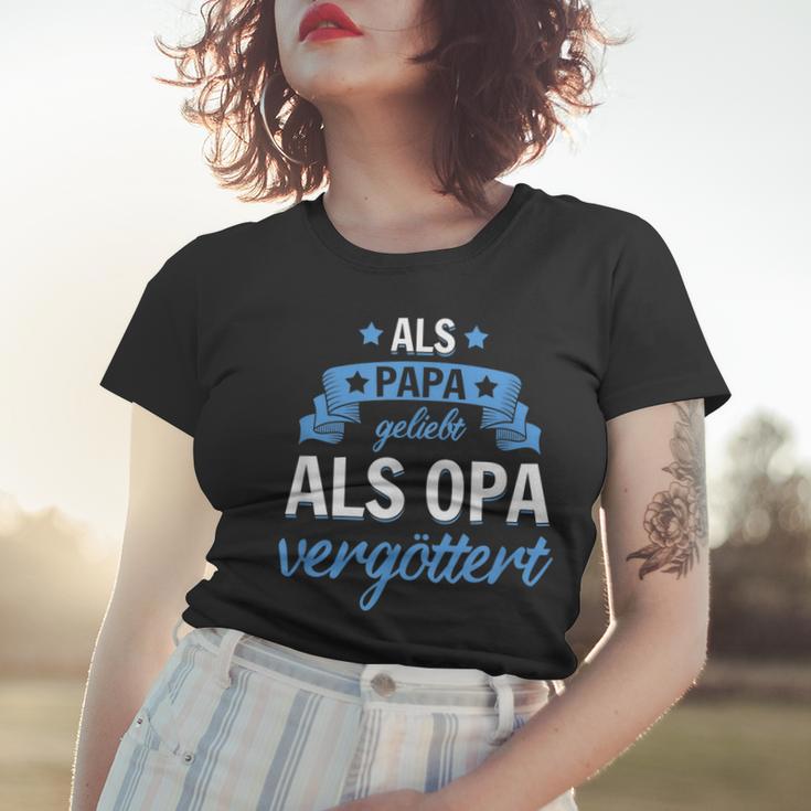 Mann Sohn Opa Vati Vater Als Papa Geliebt Als Opa Vergöttert Frauen Tshirt Geschenke für Sie