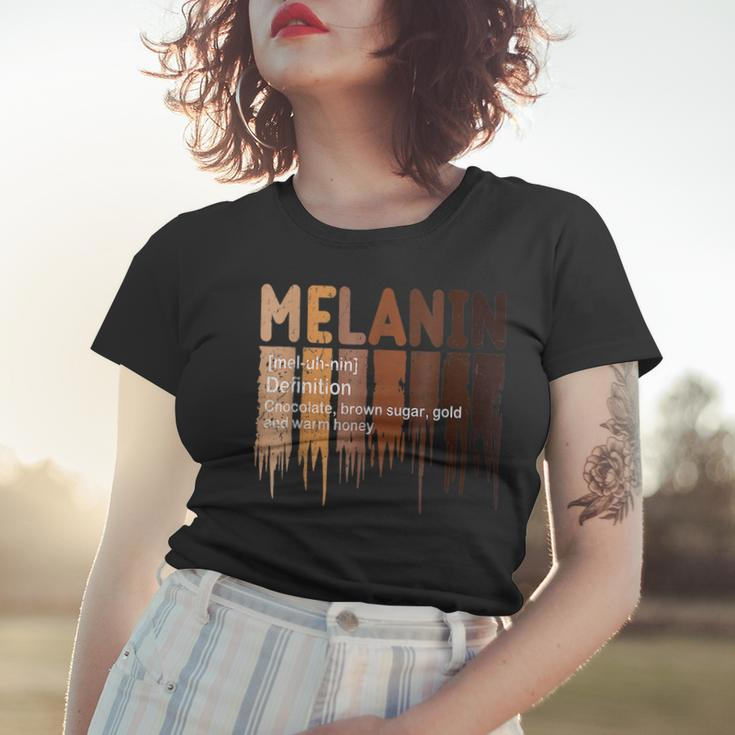 Melanin Definition African American Black Pride Melanin Women T-shirt Gifts for Her