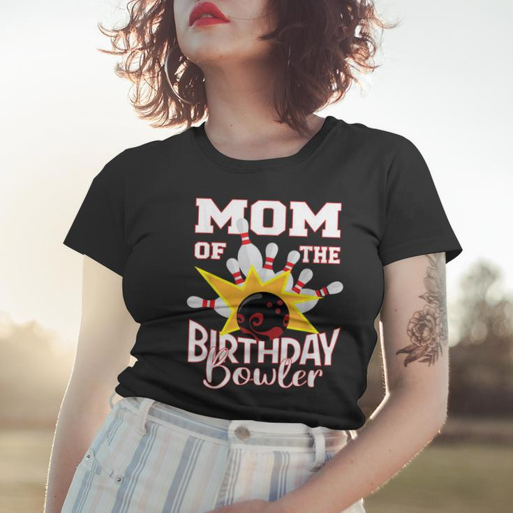 Mom Of The Birthday Bowler Kid Bowling Party Women T-shirt Gifts for Her
