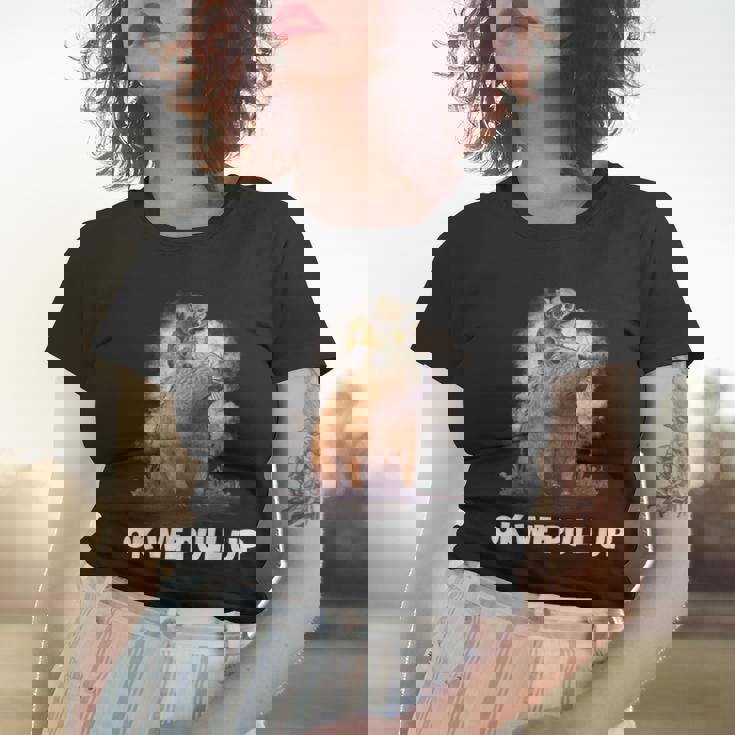 Monkey Sits On Capybara Ok We Pull Up Women T-shirt Gifts for Her