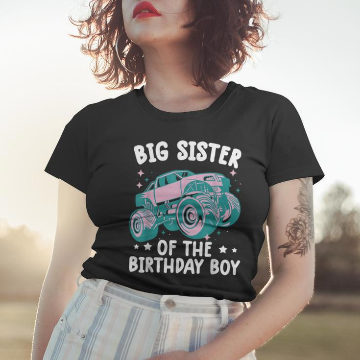 Monster Truck Passende Große Schwester Des Geburtstagskindes Frauen Tshirt Geschenke für Sie