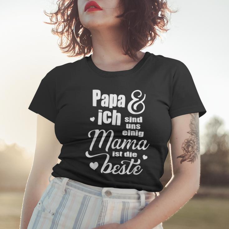 Muttertagsgeschenk Für Mama Papa Ich Sind Uns Einig Frauen Tshirt Geschenke für Sie