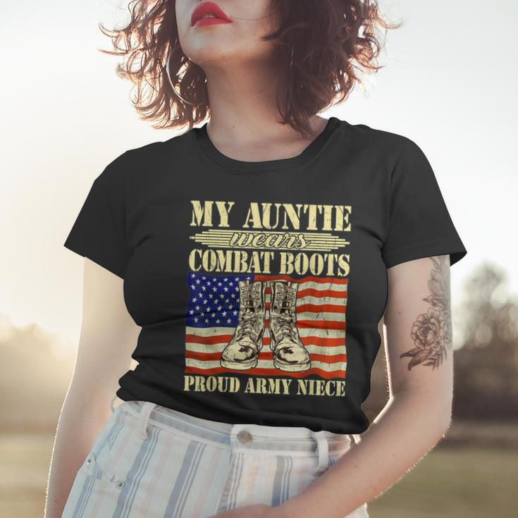 My Auntie Wears Combat Boots Military Proud Army Niece Gift Women T-shirt Gifts for Her