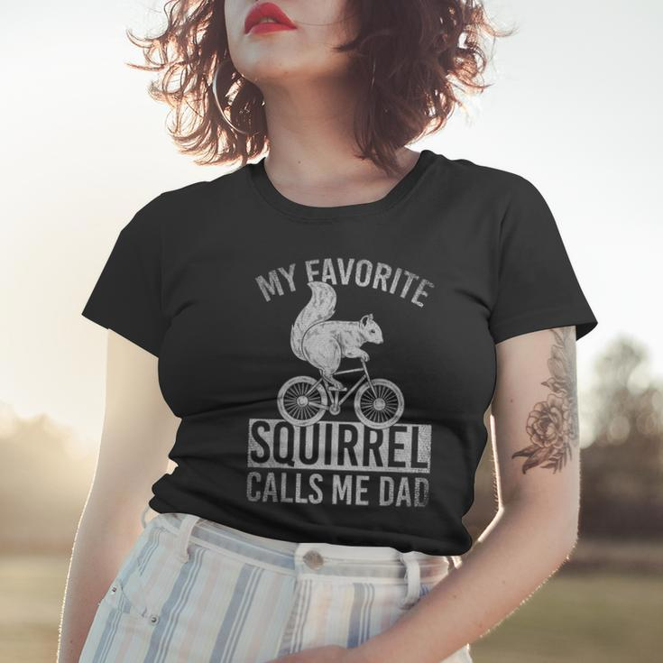 My Favorite Squirrel Calls Me Dad Frauen Tshirt für Radfahrer Eichhörnchen-Fans Geschenke für Sie