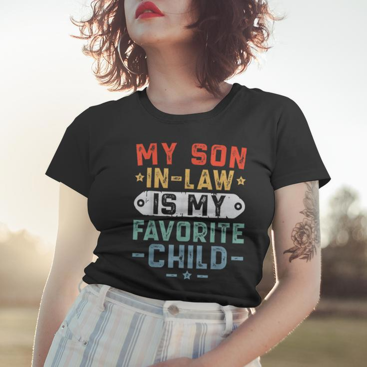 My Son In Law Is My Favorite Child Funny Family Retro Mom Women T-shirt Gifts for Her