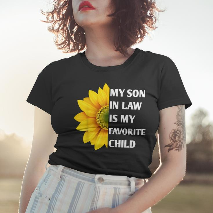 My Son In Law Is My Favorite Child Sunflower Family Matching Women T-shirt Gifts for Her