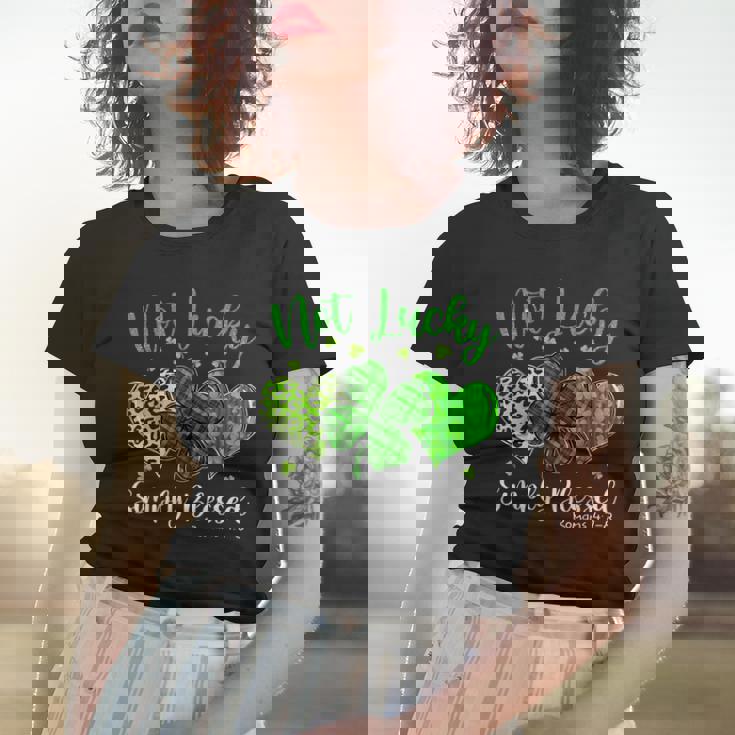 Not Lucky Simply Blessed Christian Shamrock St Patricks Day Women T-shirt Gifts for Her Not Lucky Simply Blessed Christian Shamrock St Patricks Day Women T-shirt Gifts for Her