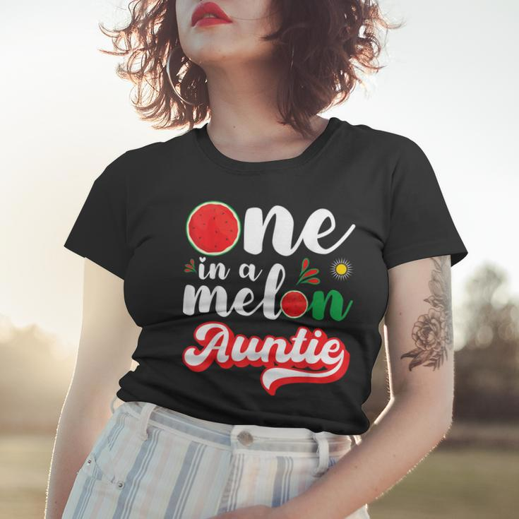 One In A Melon Auntie Watermelon Family Matching Women T-shirt Gifts for Her