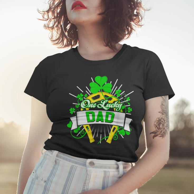 One Lucky Dad Happy St Patricks Day Shamrock Gifts Family Women T-shirt Gifts for Her