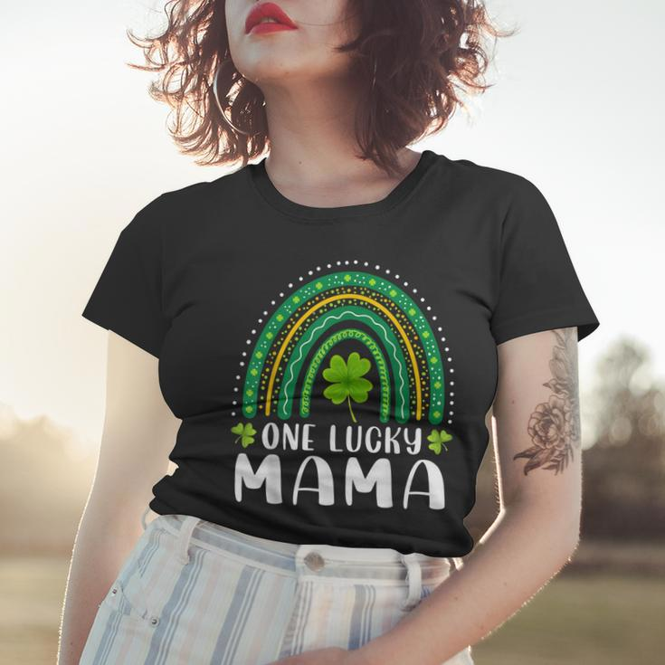 One Lucky Mama Rainbow Saint Patricks Day Lucky Mom Mother Women T-shirt Gifts for Her
