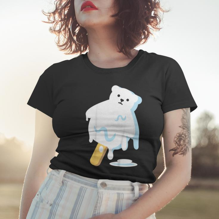 Polar Bear Ice Popsicle Melt Earth Day Teacher Shirt Women T-shirt Gifts for Her