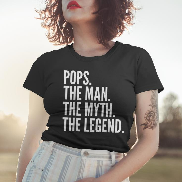 Pops The Man Der Mythos Die Legende Dad Frauen Tshirt Geschenke für Sie