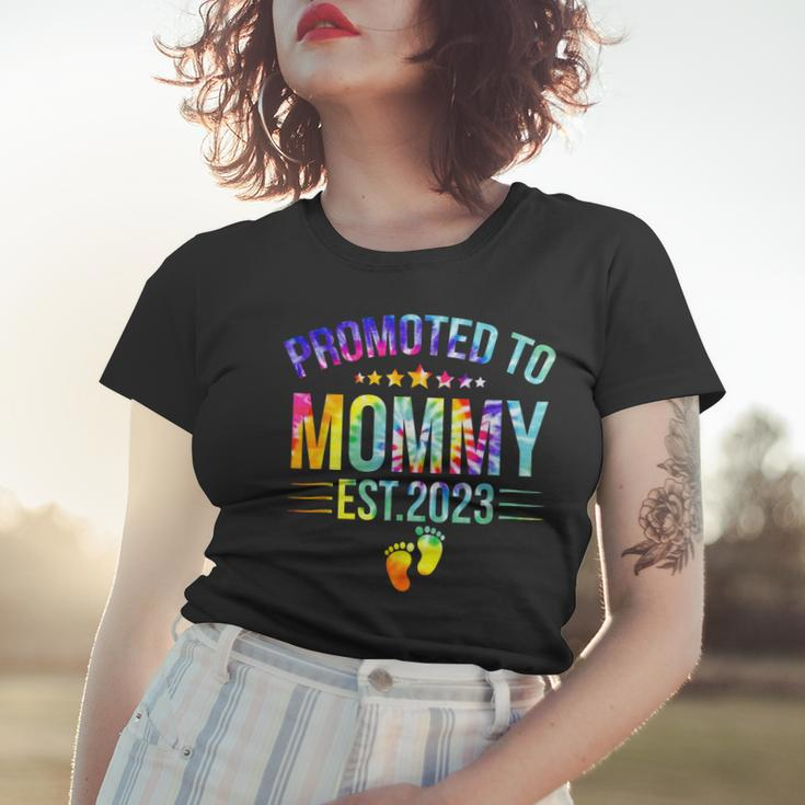 Promoted To Mommy Est 2023 New Mom Gift Tie Dye Mothers Day Women T-shirt Gifts for Her