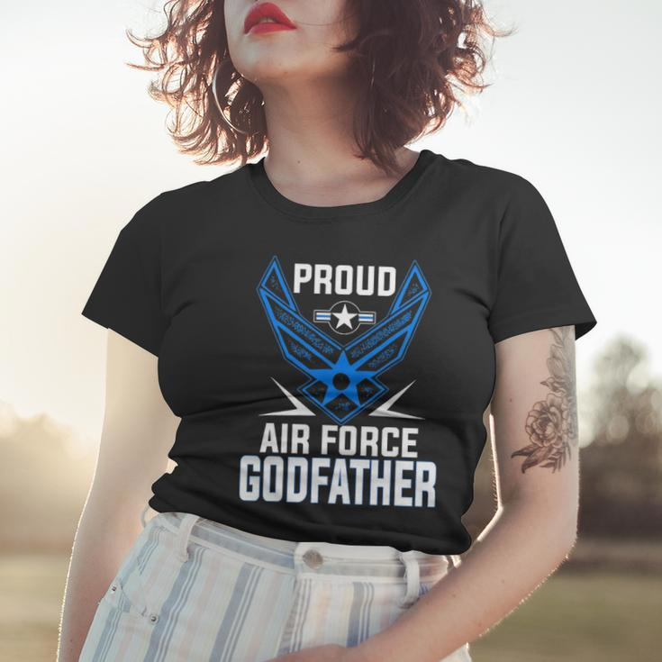 Proud Air Force Godfather Veteran Pride Women T-shirt Gifts for Her