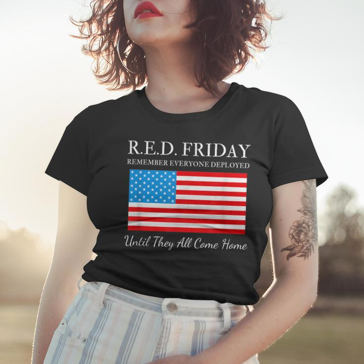 Red Friday Remember Everyone Deployed Until They All Women T-shirt Gifts for Her