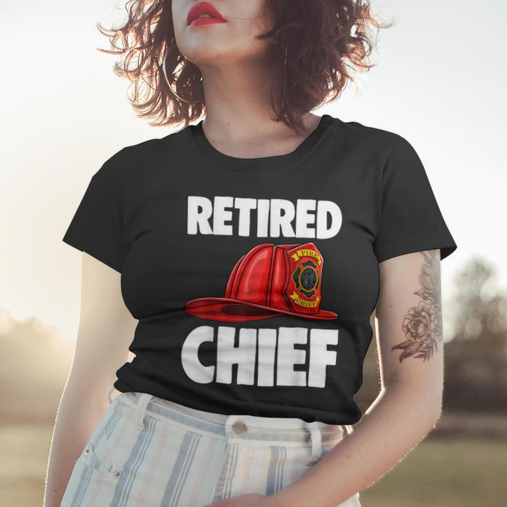 Retired Fire Chief Fire Fighters Love Women T-shirt Gifts for Her