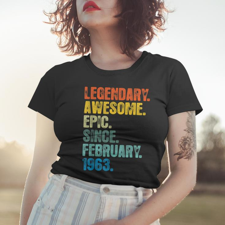 Retro Legendär Seit Februar 1963 60 Jahre Alt Frauen Tshirt Geschenke für Sie