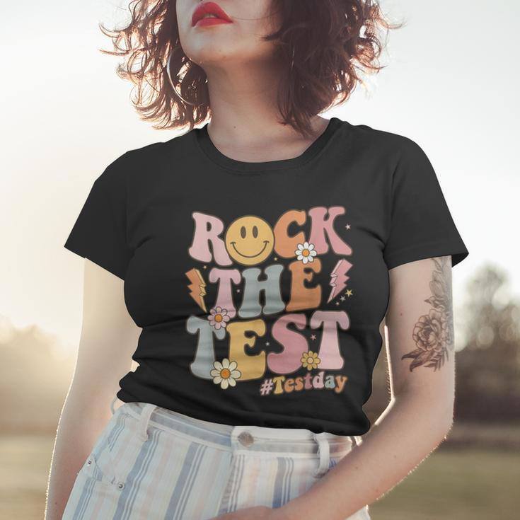 Rock The Test Dont Stress Retro Motivational Teacher Women T-shirt Gifts for Her