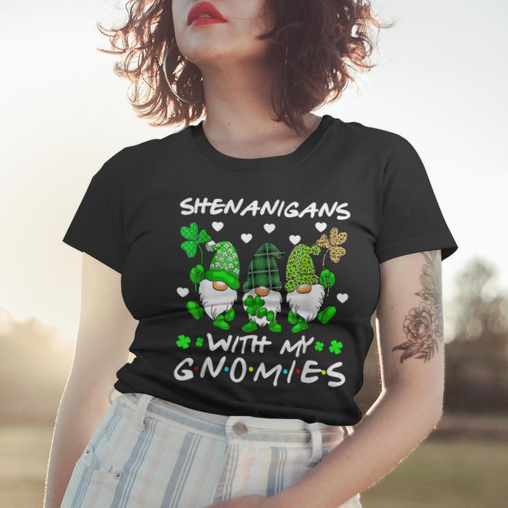 Shenanigans With My Gnomies Shamrock Happy St Patricks Day Women T-shirt Gifts for Her