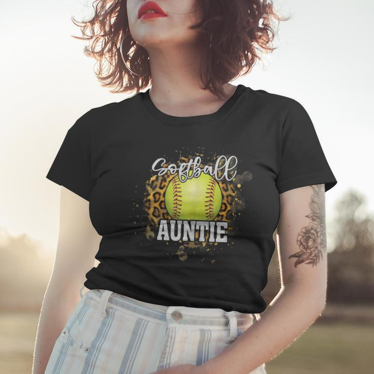 Softball Auntie Vintage Softball Family Matching Women T-shirt Gifts for Her
