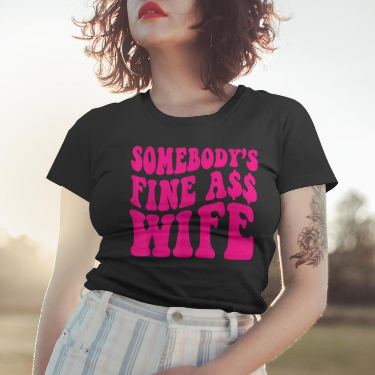 Somebodys Fine As Wife Funny Mama Mom Saying Cute Retro Women T-shirt Gifts for Her
