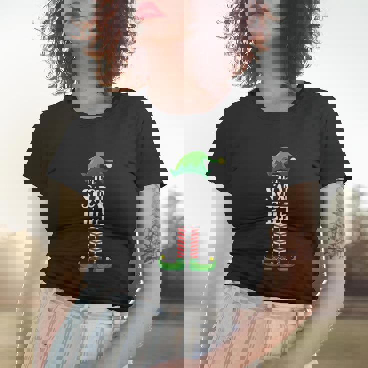 Son Elf Matching Family Group Christmas Party Pajama Women T-shirt Gifts for Her