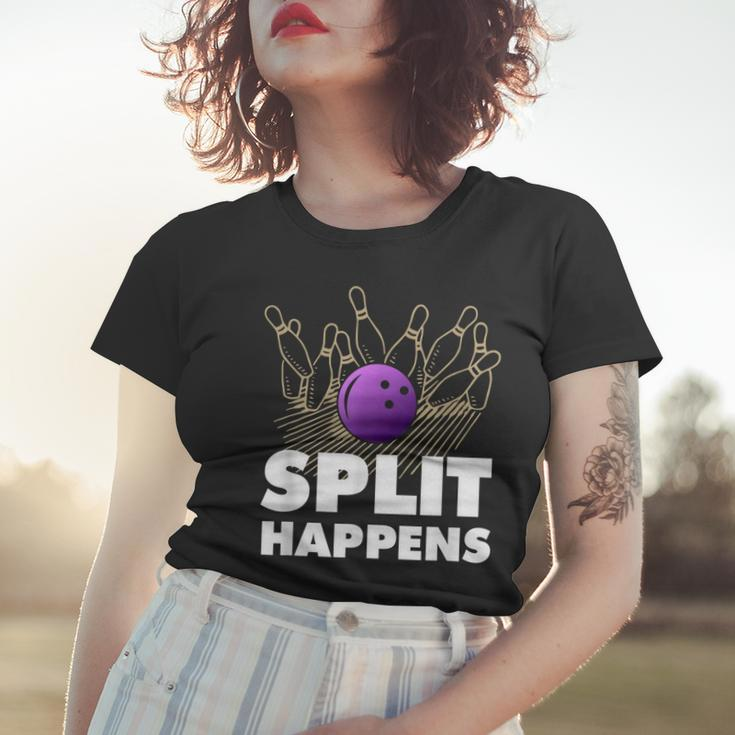 Split Happens I Bowling Kegeln Pin Kugel Kegelverein Frauen Tshirt Geschenke für Sie