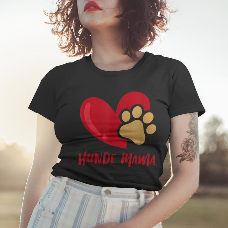 Stolze Hunde-Mama Herz Pfotenabdruck Hundepfote Tierliebe Frauen Tshirt Geschenke für Sie