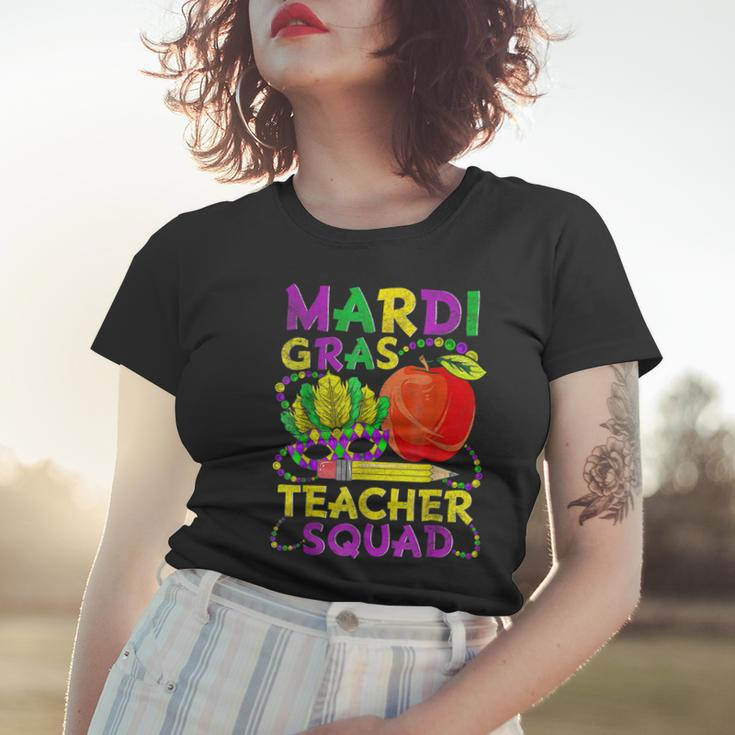 Teacher Mardi Gras 2023 Teacher Squad Family Matching Funny Women T-shirt Gifts for Her