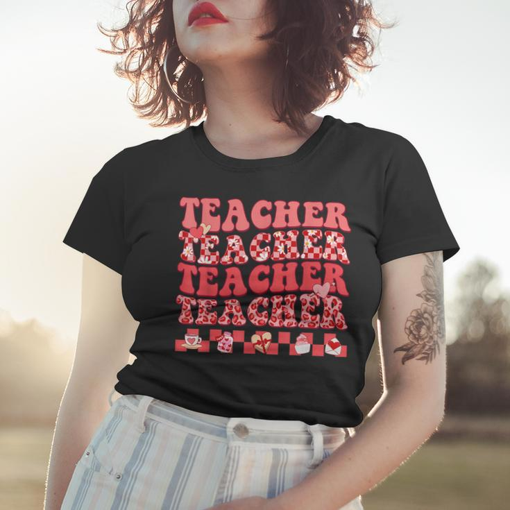 Teacher Valentines Day Hippie Sweet Heart Teacher Womens Women T-shirt Gifts for Her