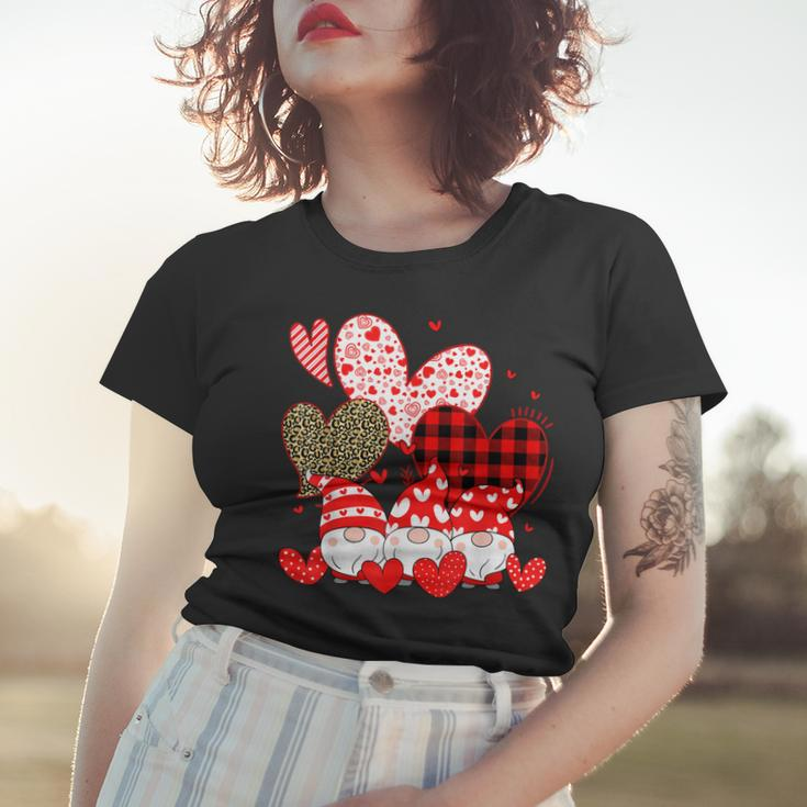 Three Gnomes Holding Hearts Valentines Day Gifts For Her V2 Women T-shirt Gifts for Her