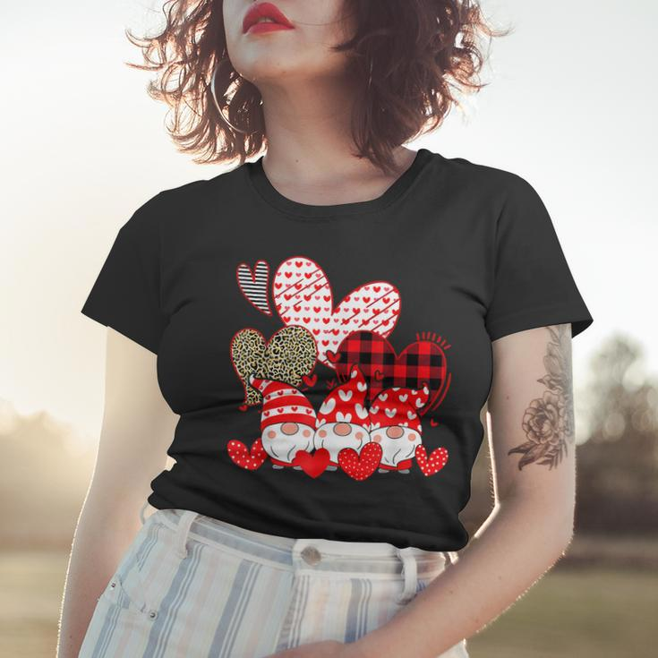 Three Gnomes Holding Hearts Valentines Day Gifts For Her V3 Women T-shirt Gifts for Her