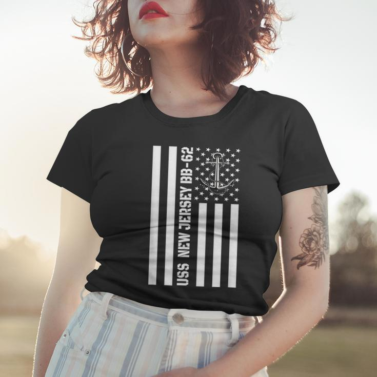 Uss New Jersey Bb-62 Battleship Veterans Day Father Grandpa Women T-shirt Gifts for Her