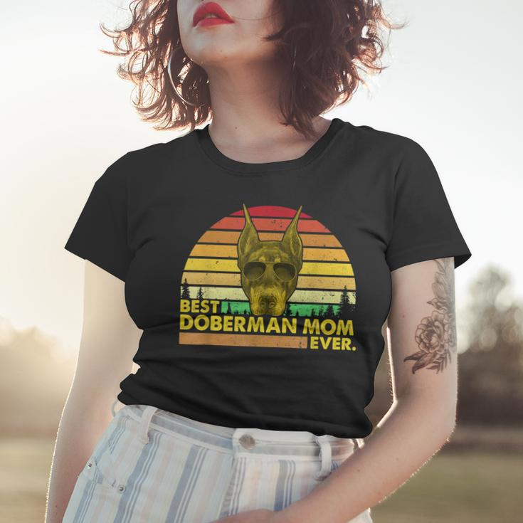 Vintage Best Doberman Mom Ever Dog Mommy Mother Women T-shirt Gifts for Her