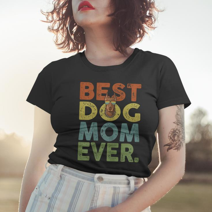 Vintage Best Dog Mom Ever Gift Doberman Dog Lover Gift For Womens Women T-shirt Gifts for Her
