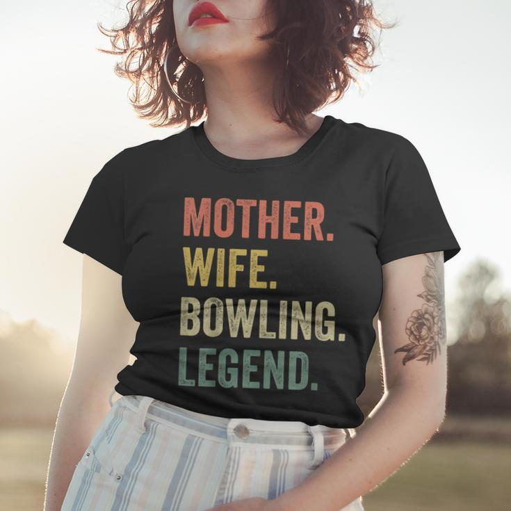 Vintage Mutter Frau Bowling Legende Retro Bowling Mom Frauen Tshirt Geschenke für Sie