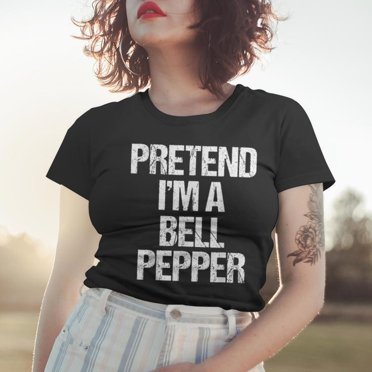 Vorgeben Ich Bin Eine Paprika Lustig Faul Halloween-Kostüm Frauen Tshirt Geschenke für Sie