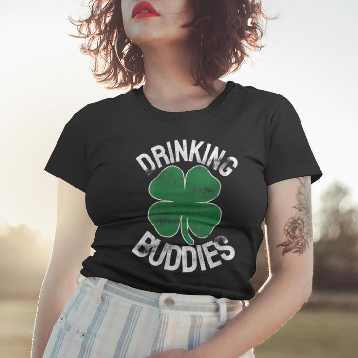 Womens Drinking Buddies Funny St Patricks Day Beer Matching Drunk Women T-shirt Gifts for Her