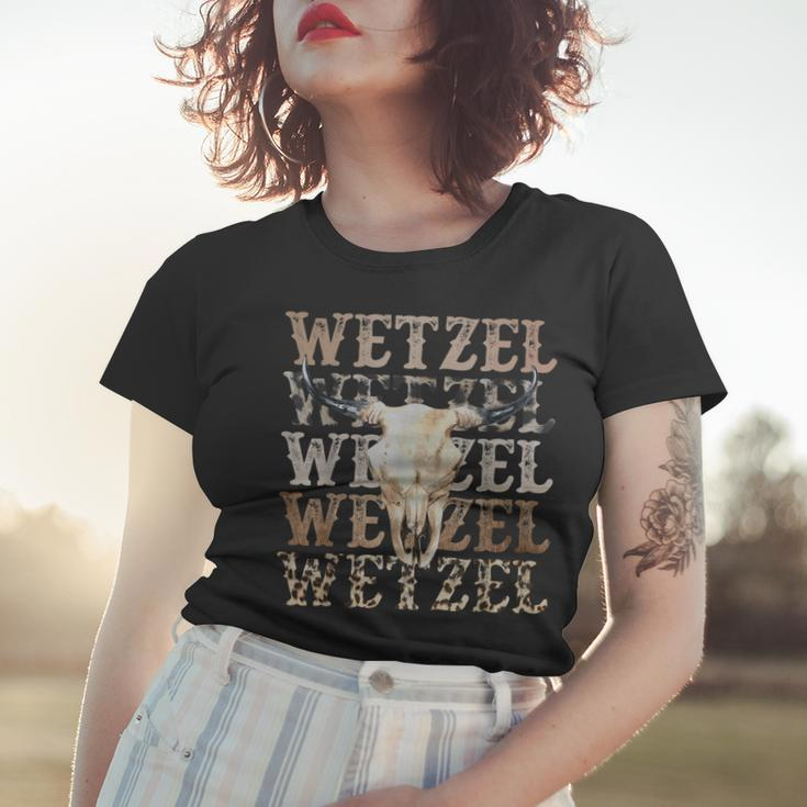 Womens Koe Western Country Music Wetzel Bull Skull Women T-shirt Gifts for Her